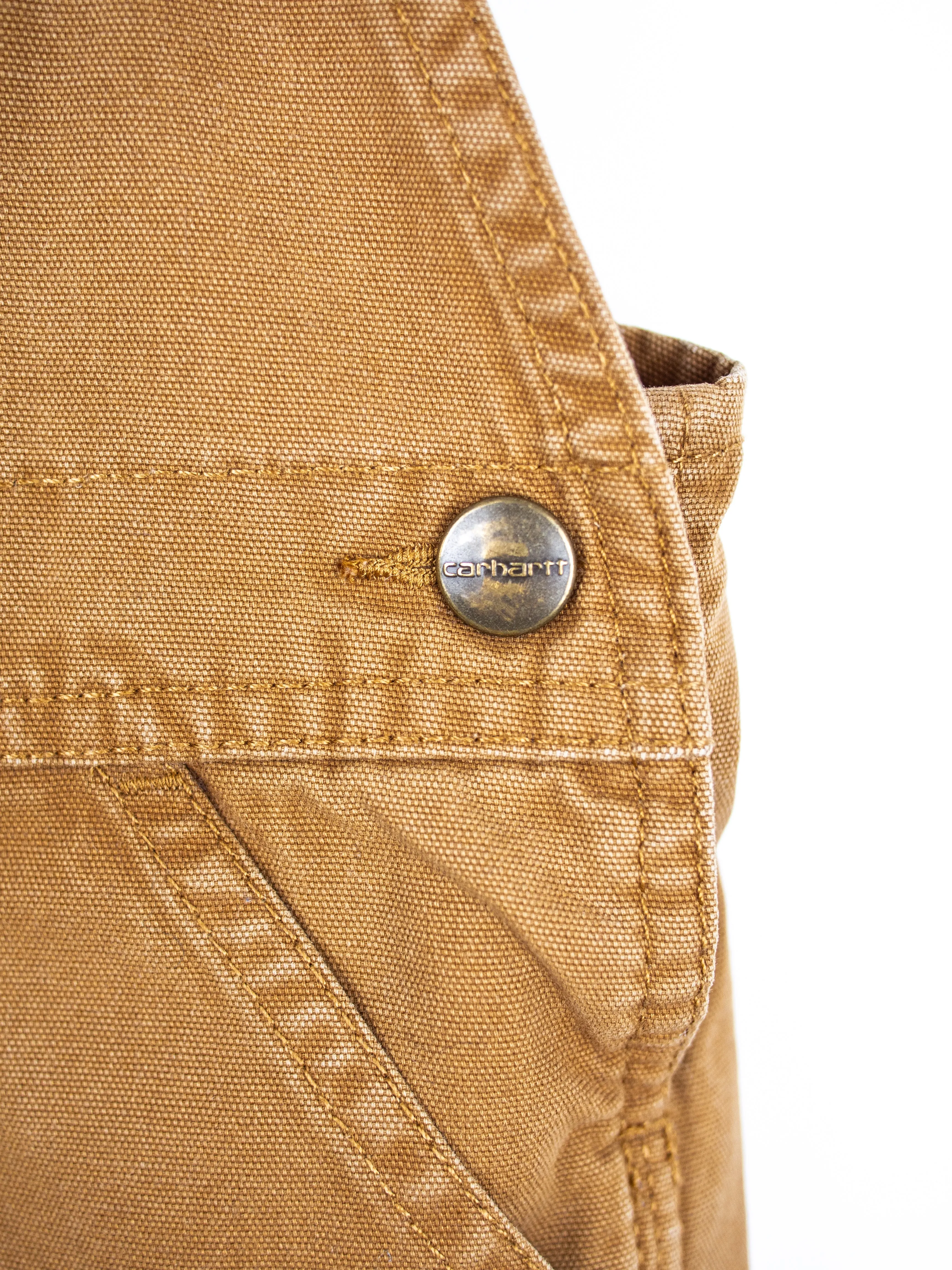 Carhartt Brown Dungaree Shorties - Age 24 months