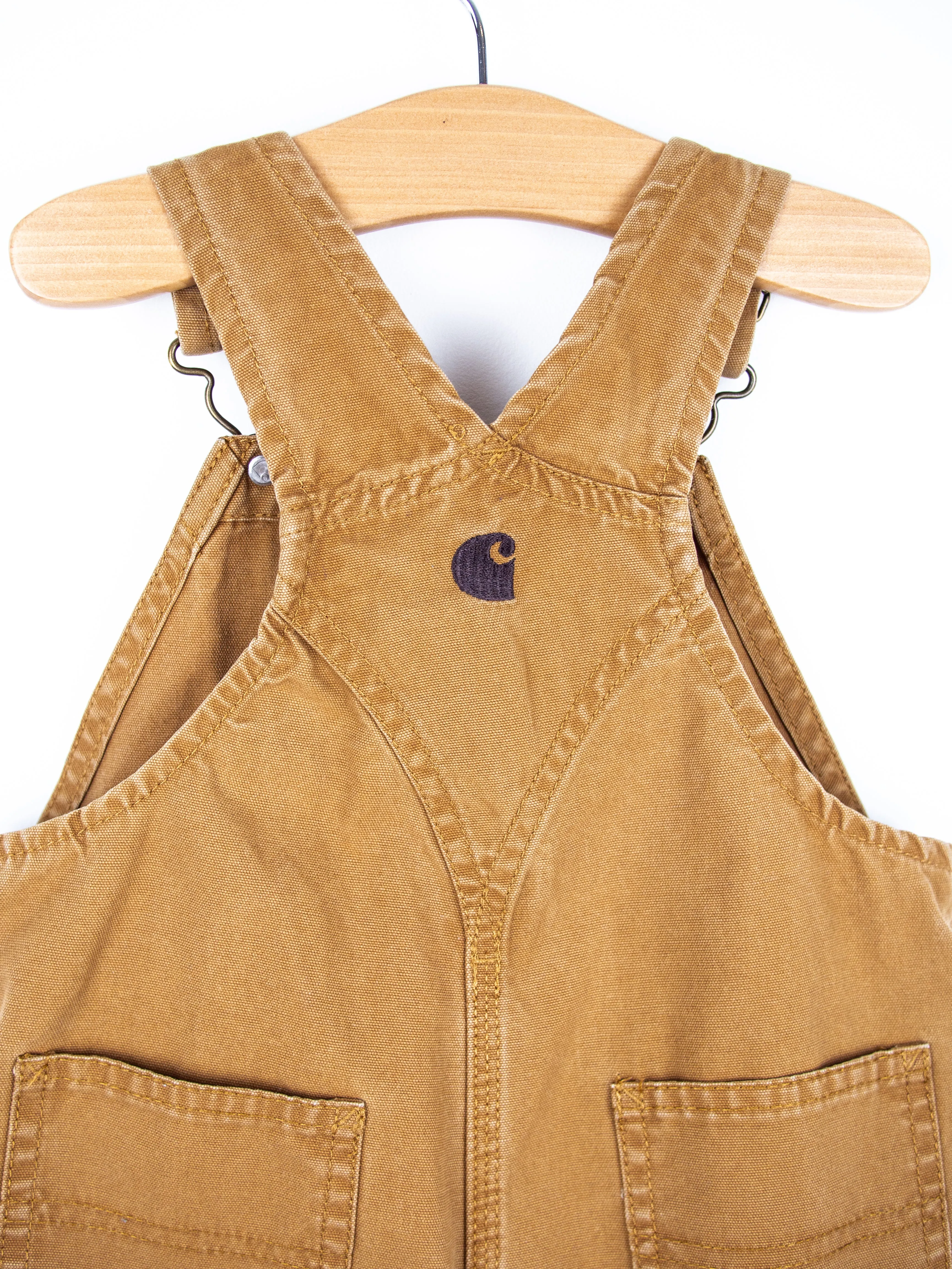 Carhartt Brown Dungaree Shorties - Age 24 months