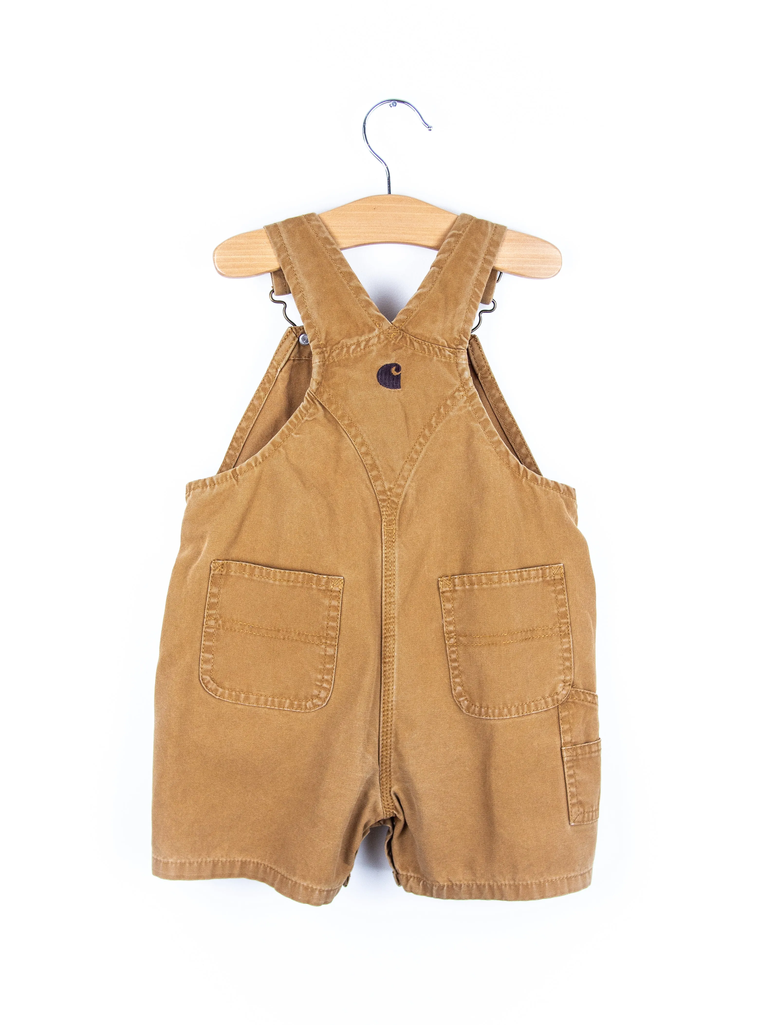 Carhartt Brown Dungaree Shorties - Age 24 months
