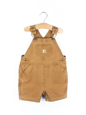 Carhartt Brown Dungaree Shorties - Age 24 months