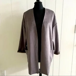 Carmen Marc Valvo faux leader open cardigan size XL