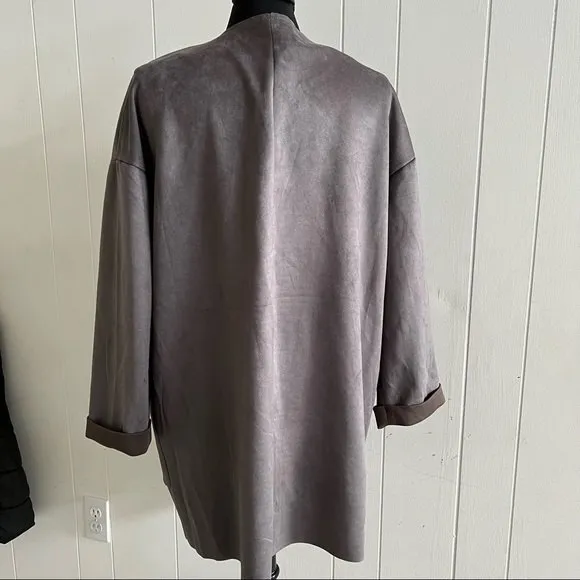 Carmen Marc Valvo faux leader open cardigan size XL