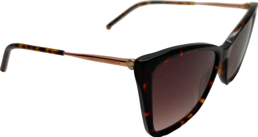 Carolina Herrera Tortoiseshell Cat Eye Sunglasses HER0180/S in Case