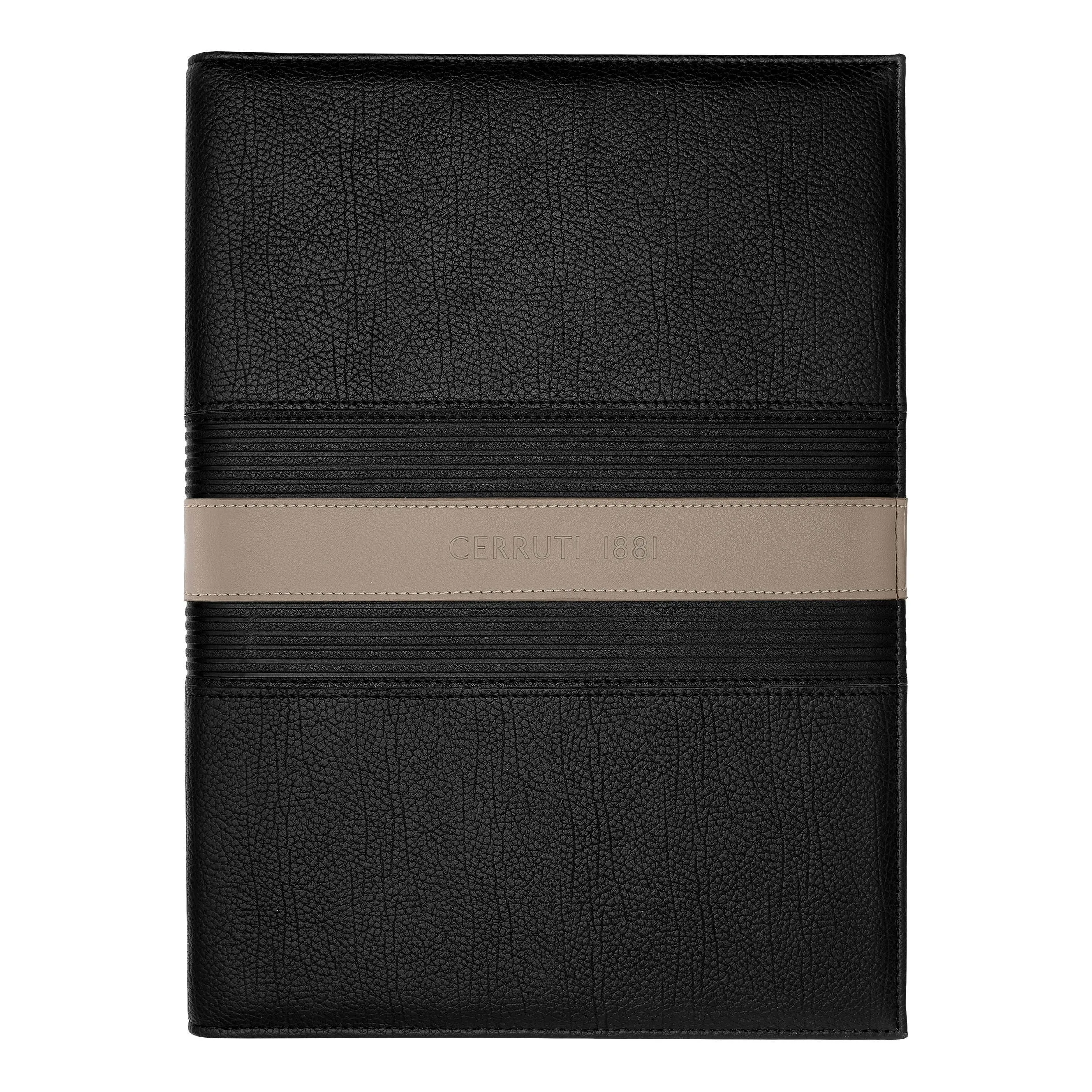 CERRUTI 1881 NDF406X - Folder A4 Delano Taupe & Black