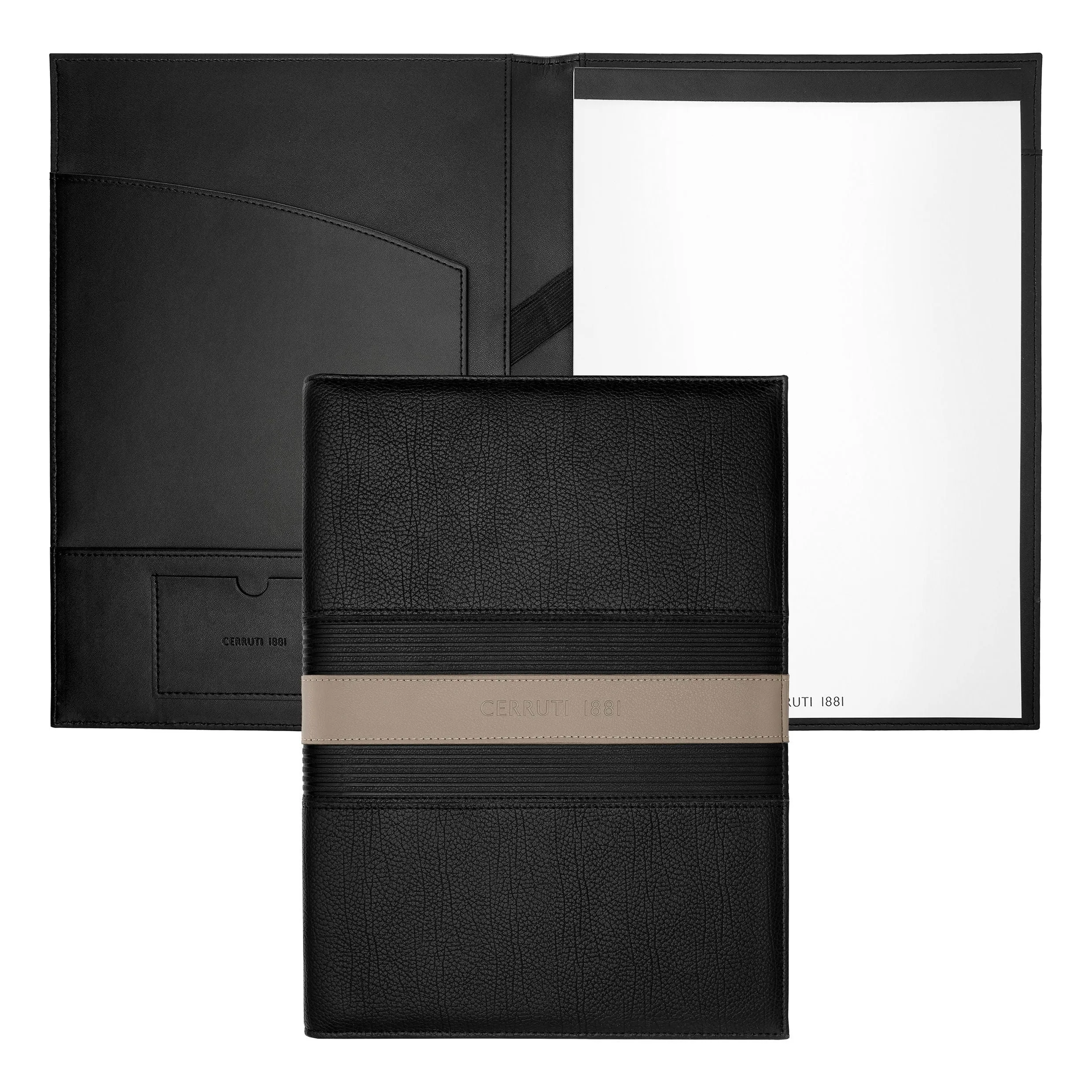 CERRUTI 1881 NDF406X - Folder A4 Delano Taupe & Black