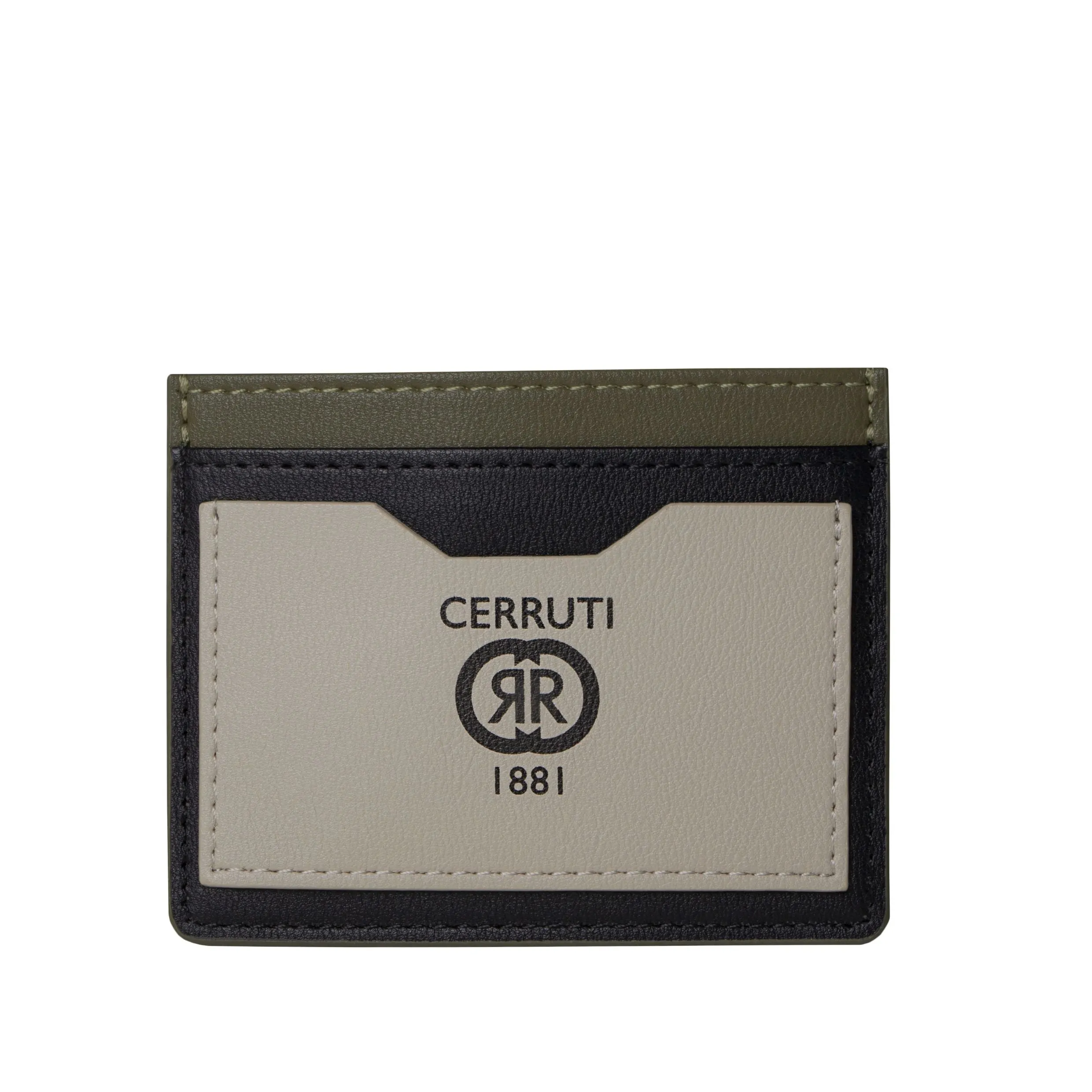 Cerruti 1881 NEC327X-Card holder Brick Beige Khaki Black
