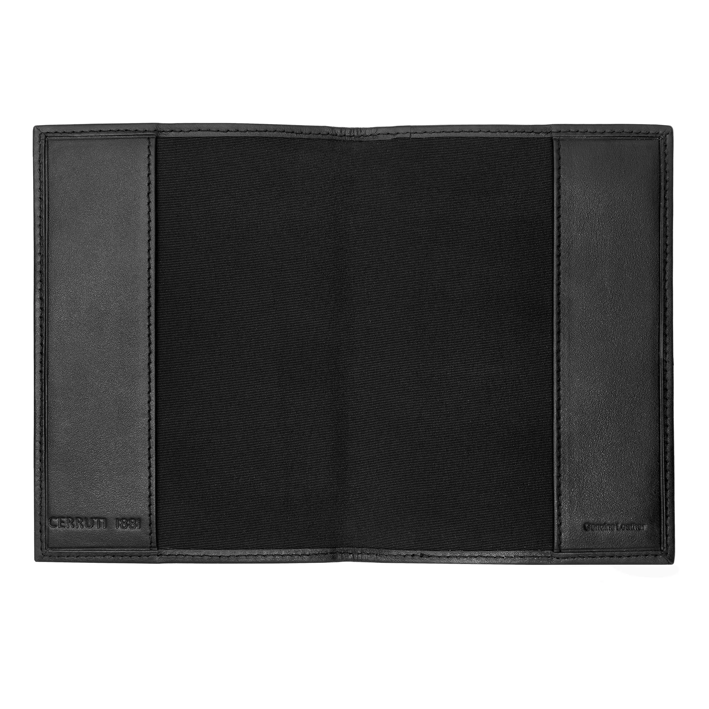 CERRUTI 1881 NLP406X - Passport holder Delano Taupe & Black
