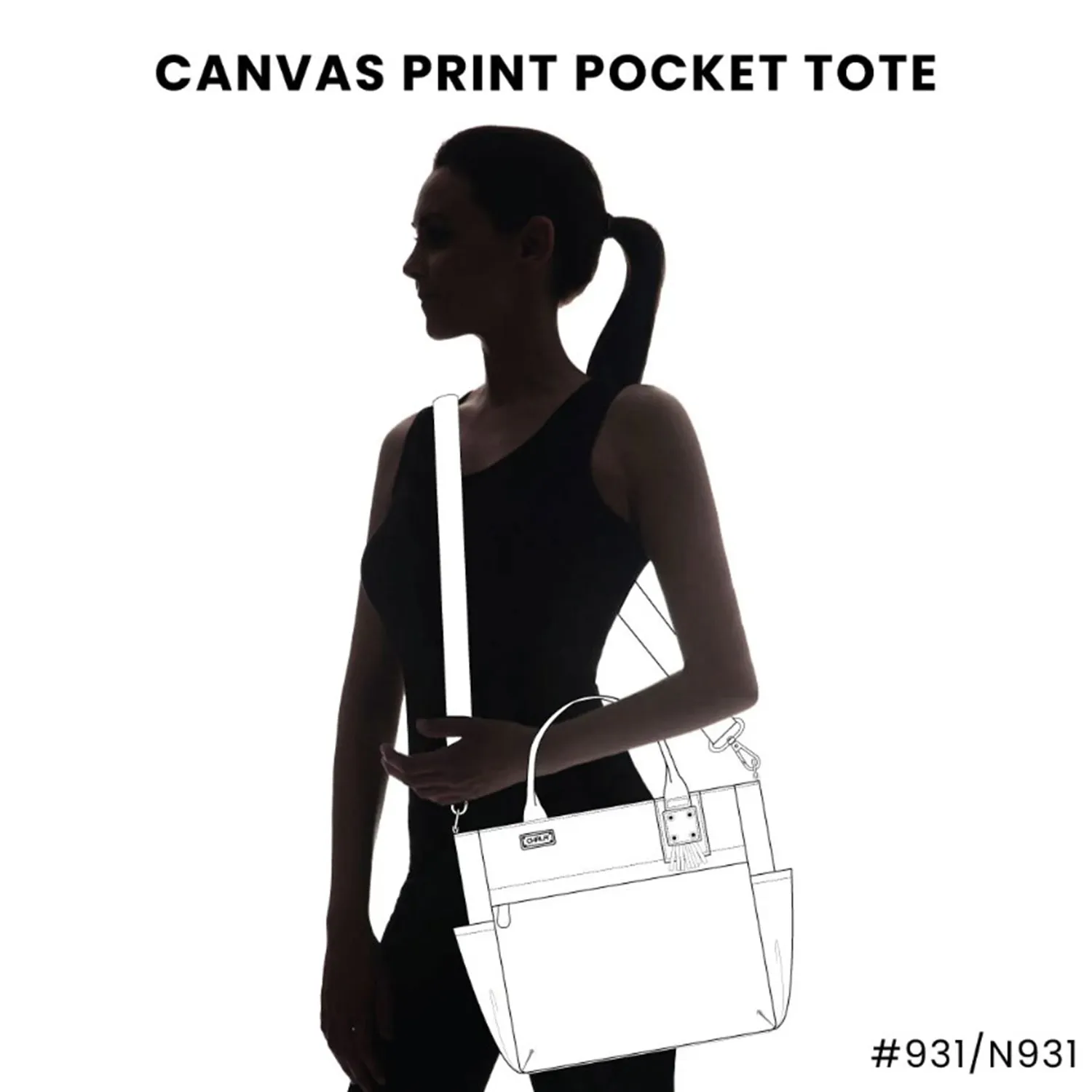 Chala Sunflower Canvas Print Pocket Tote Sand
