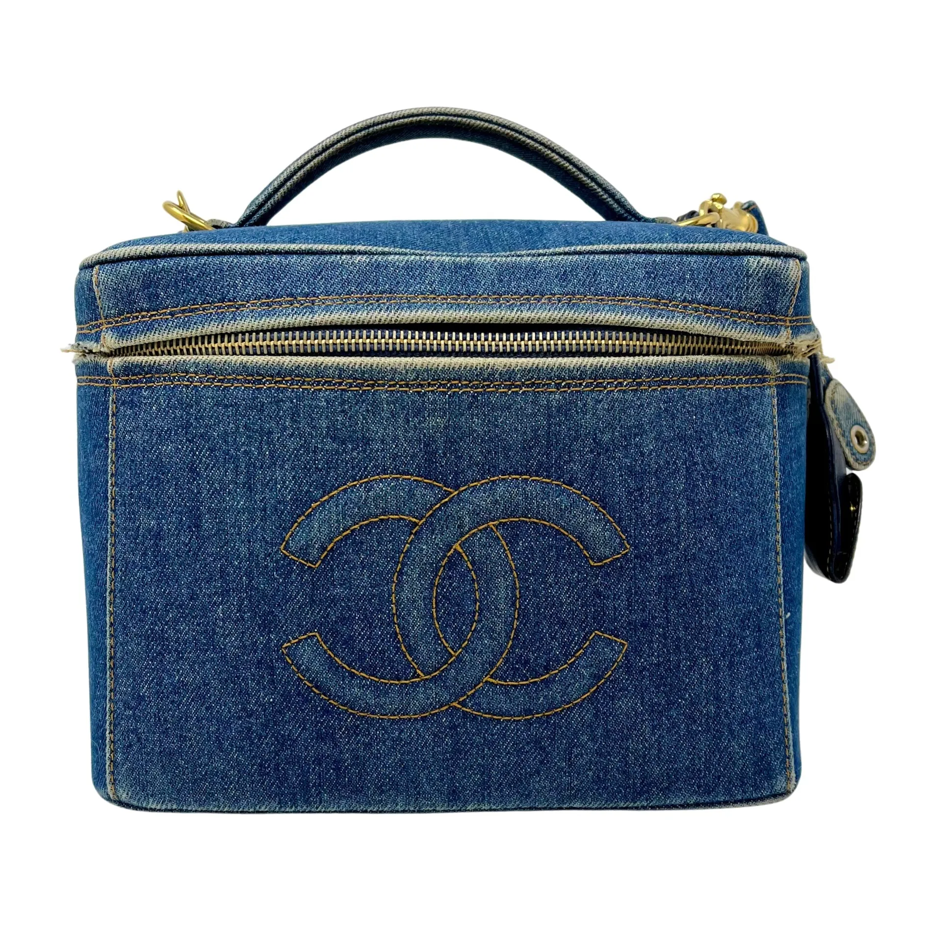 Chanel Vintage Denim CC Vanity Case
