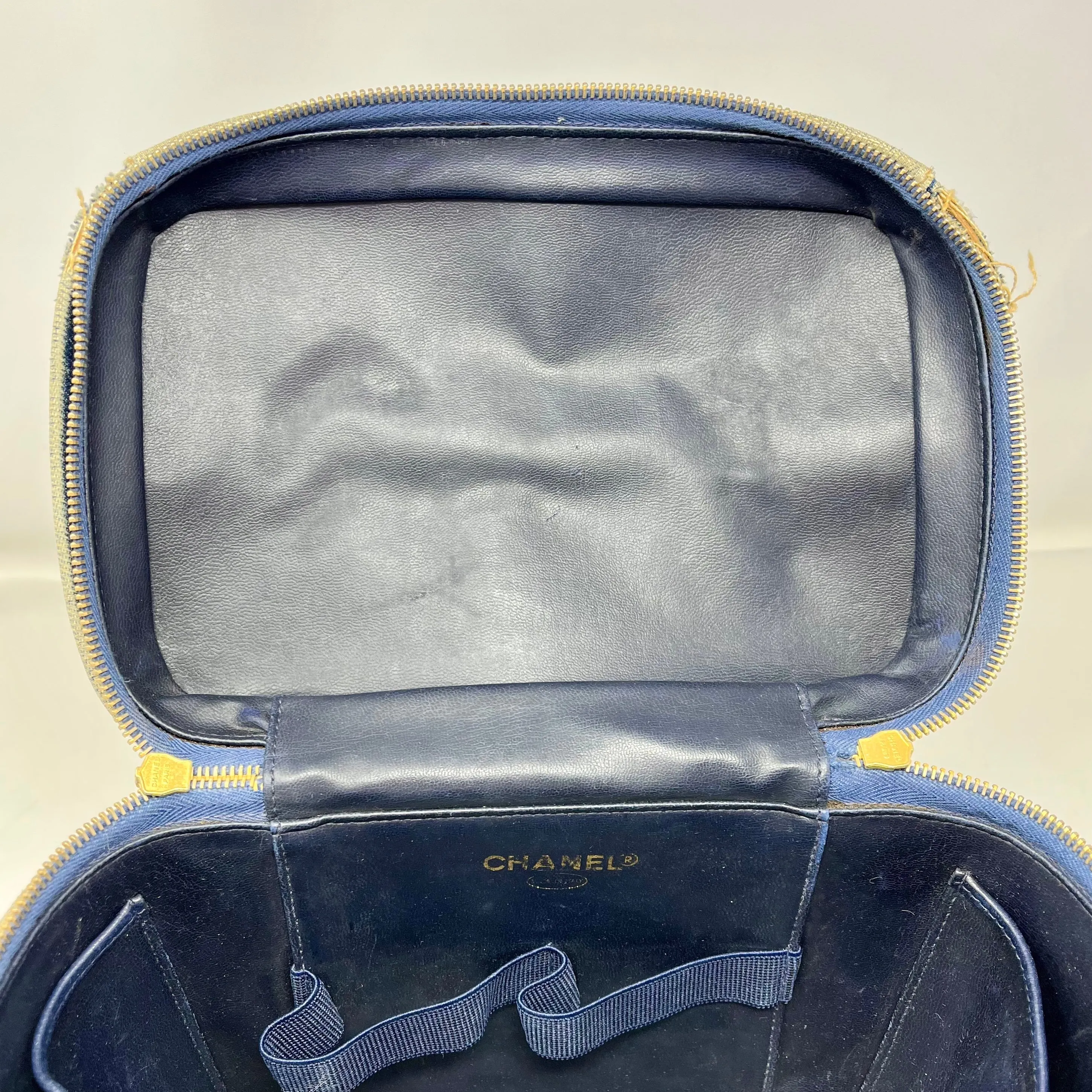 Chanel Vintage Denim CC Vanity Case