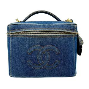 Chanel Vintage Denim CC Vanity Case