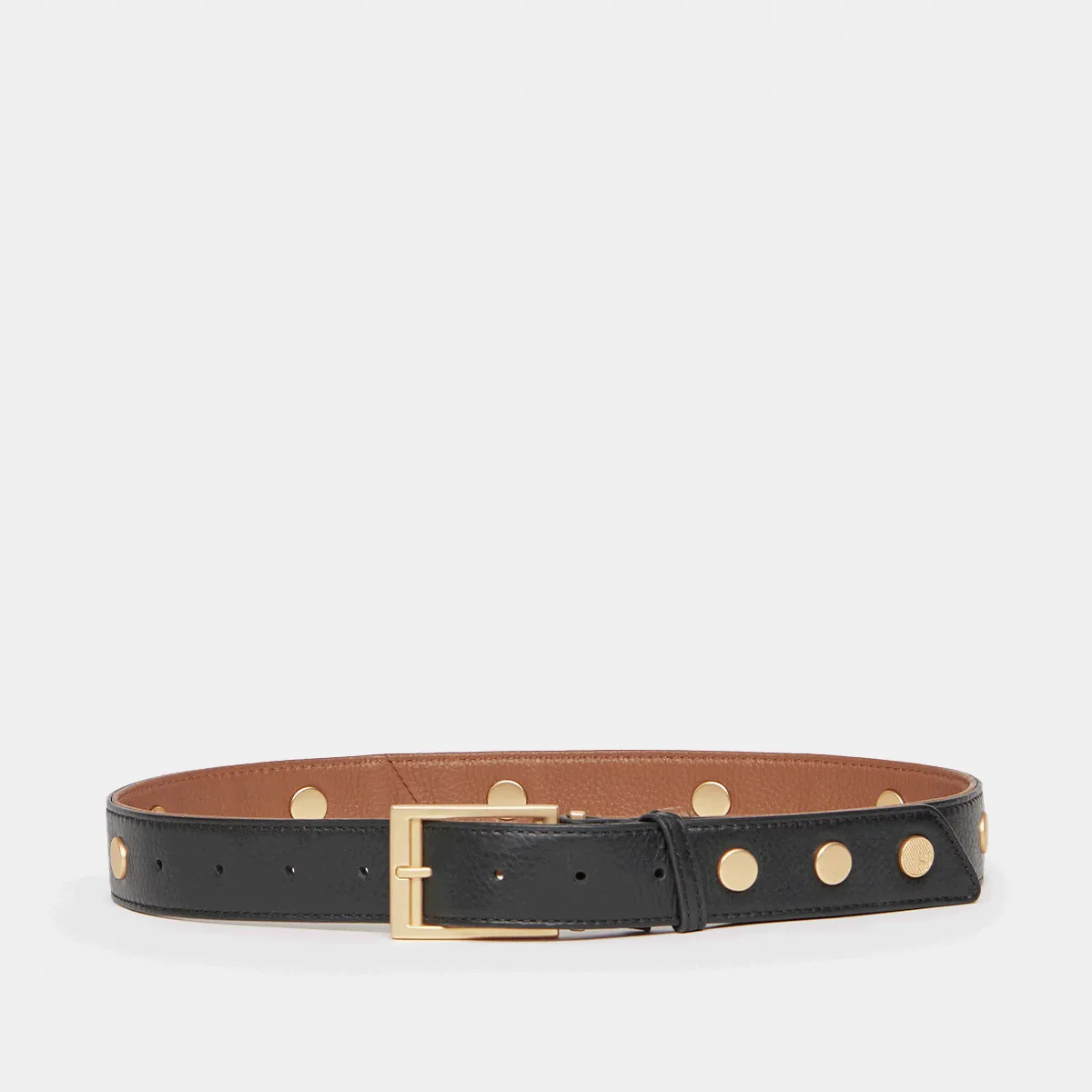 Charlie Rev Riveted | Black/Mahogany Pebble/Brushed Gold | Lrg