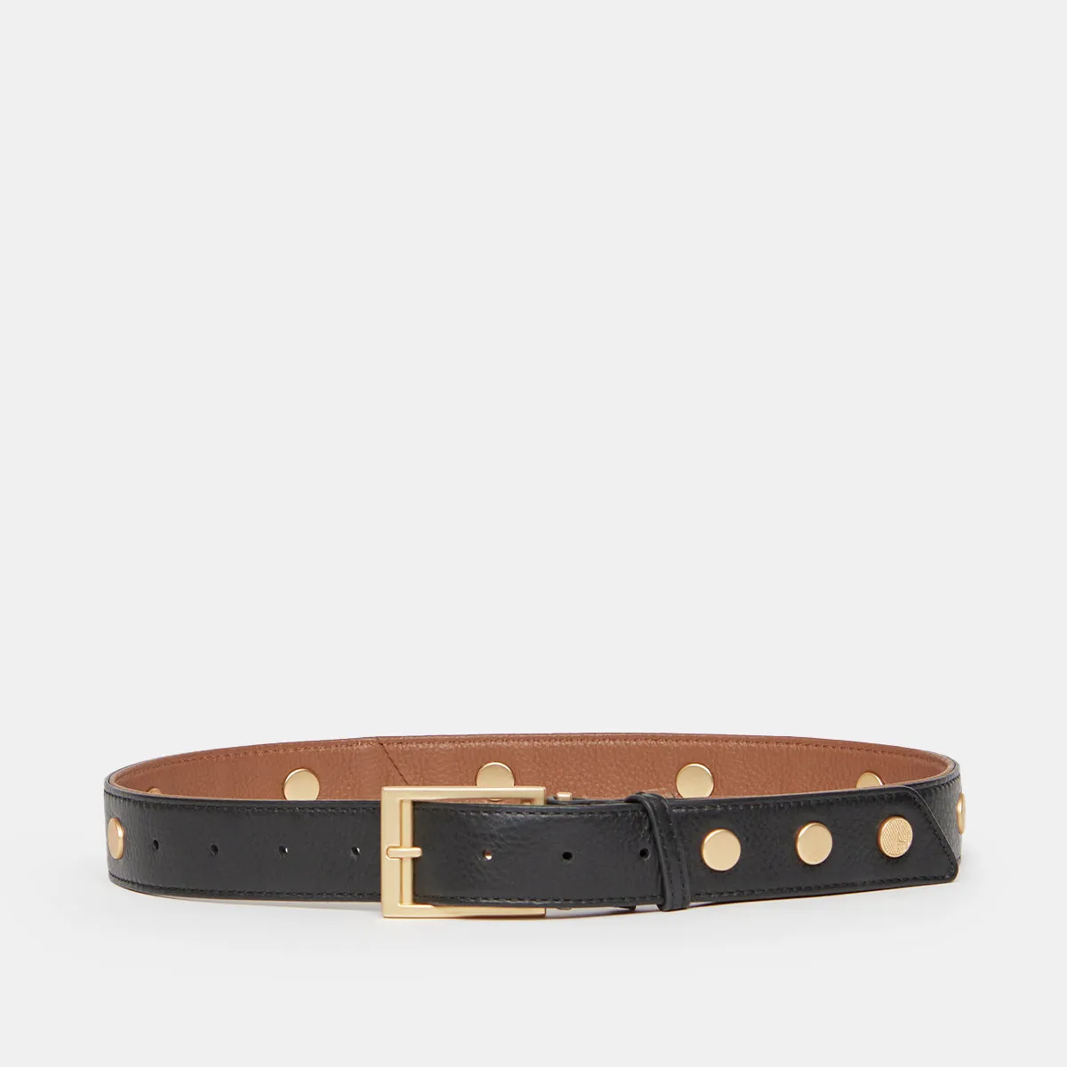 Charlie Rev Riveted | Black/Mahogany Pebble/Brushed Gold | Lrg