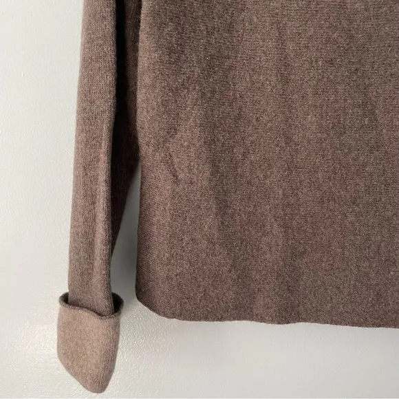 Chiaramente Wool Blend Contrast Trim Animal Print Collar Cardigan Size S
