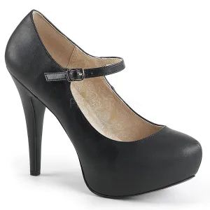 CHLOE-02  Black Faux Leather