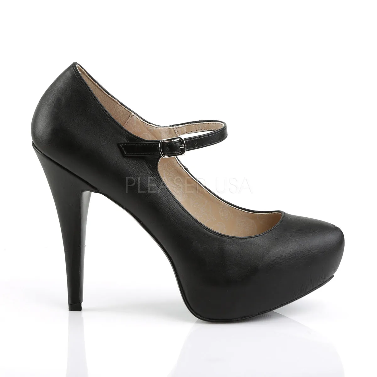 CHLOE-02  Black Faux Leather