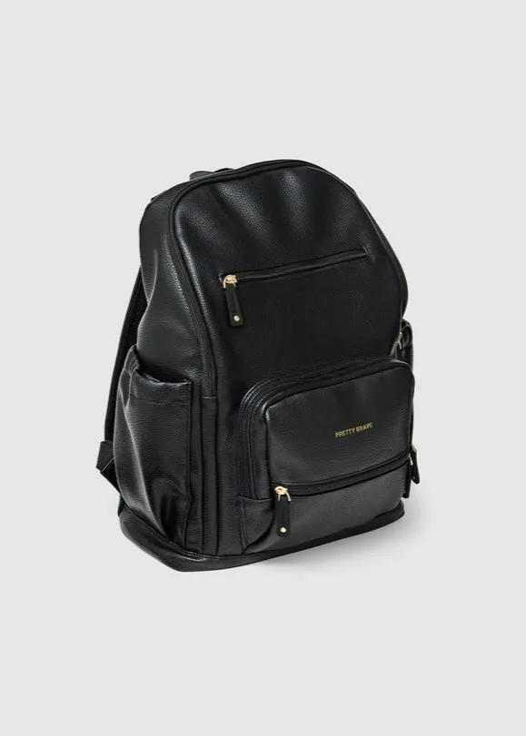 Chloe Backpack / Nappy Bag Black Pebble