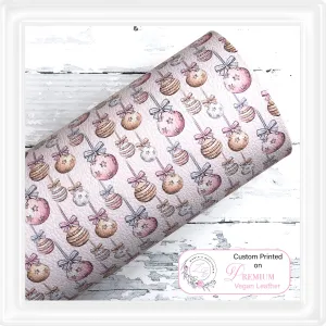 Christmas Baubles Vegan Faux Leather ~ Blush Pink