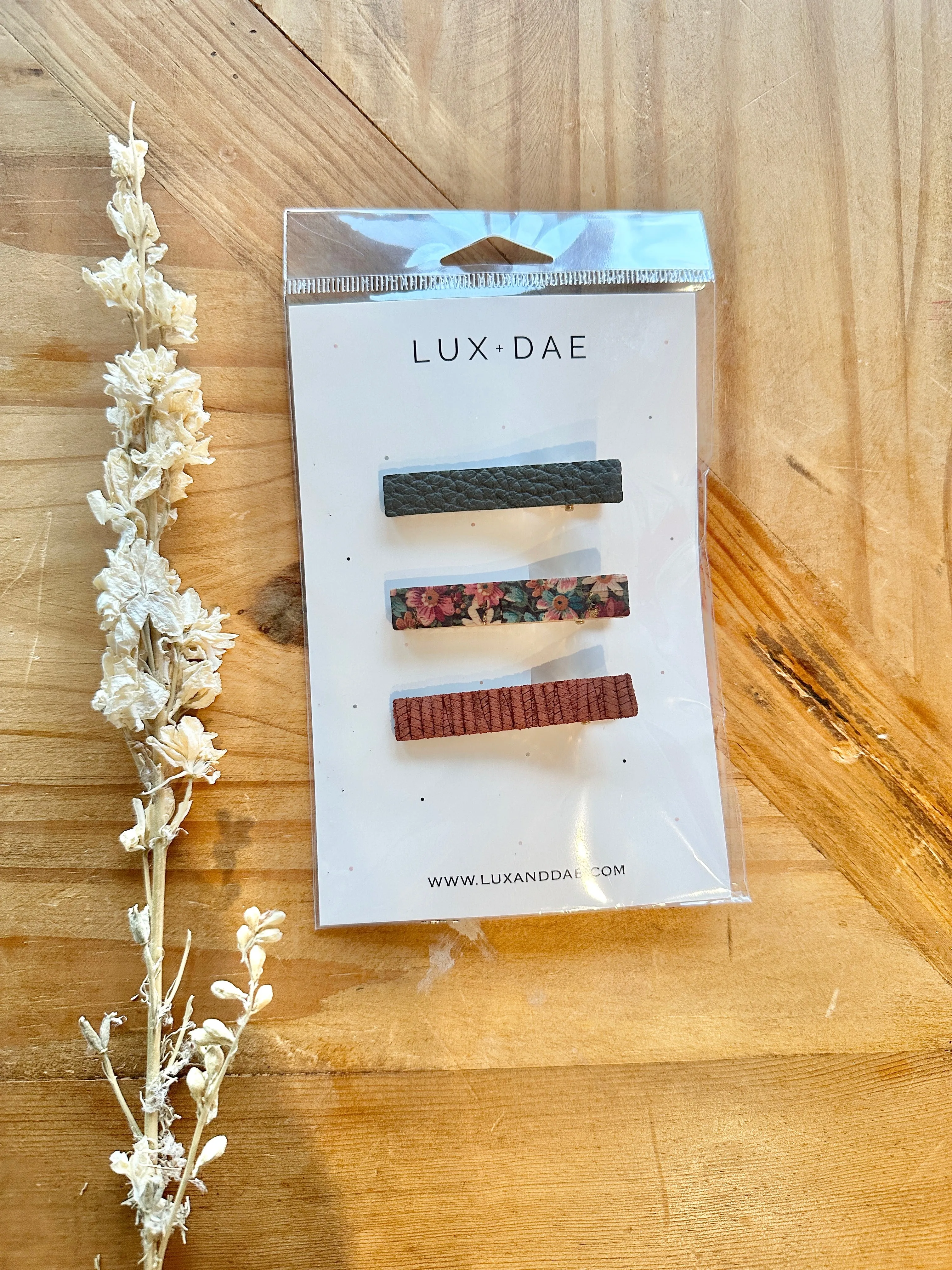Clip Set | Navy Floral