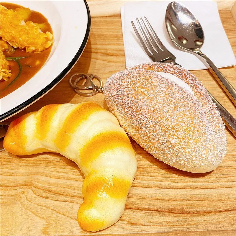Coconut Butter Bread Silicone Keychain