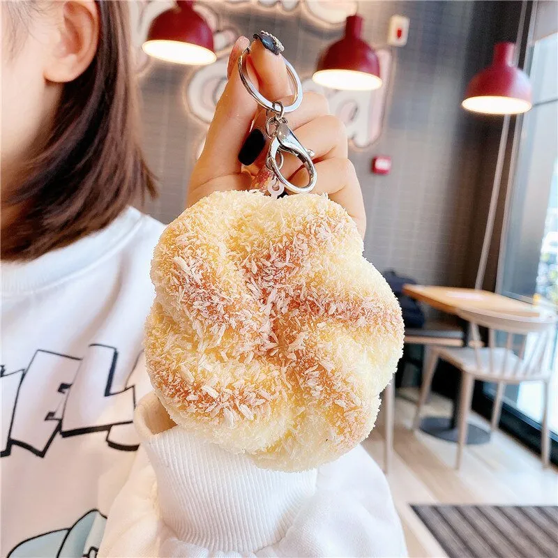 Coconut Butter Bread Silicone Keychain