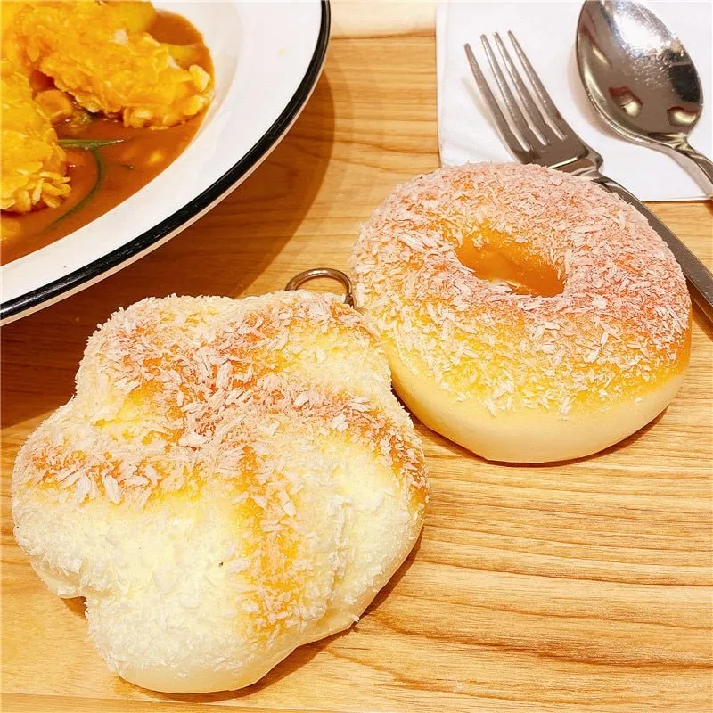 Coconut Butter Bread Silicone Keychain