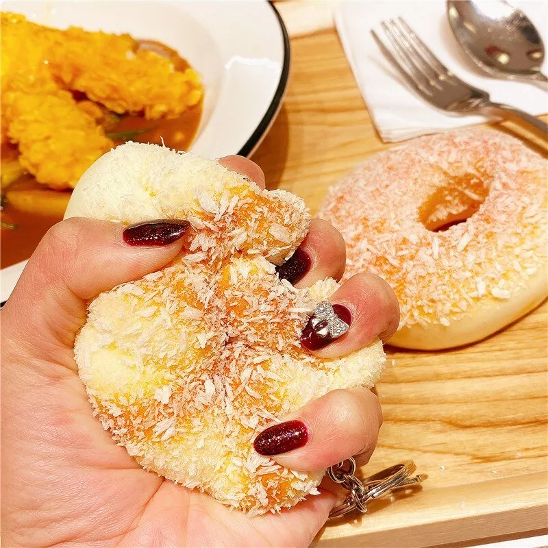 Coconut Butter Bread Silicone Keychain