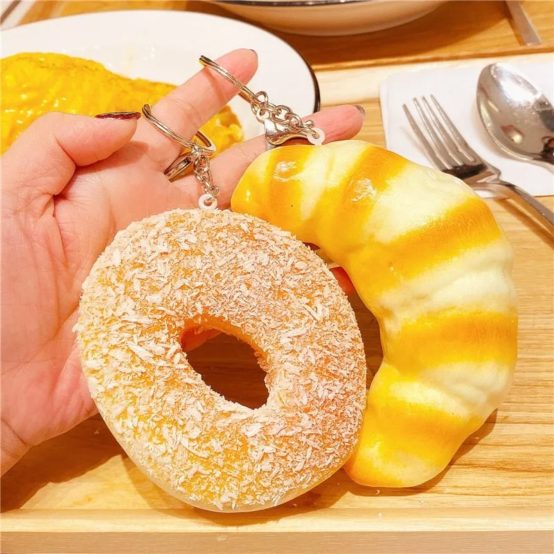 Coconut Butter Bread Silicone Keychain