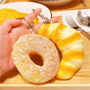 Coconut Butter Bread Silicone Keychain