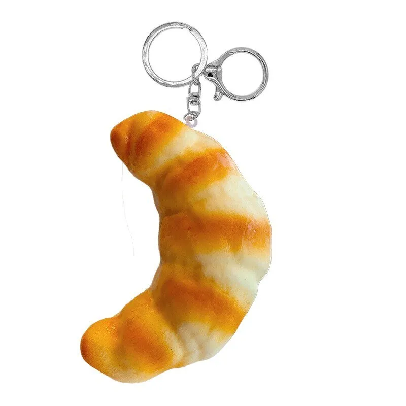 Coconut Butter Bread Silicone Keychain