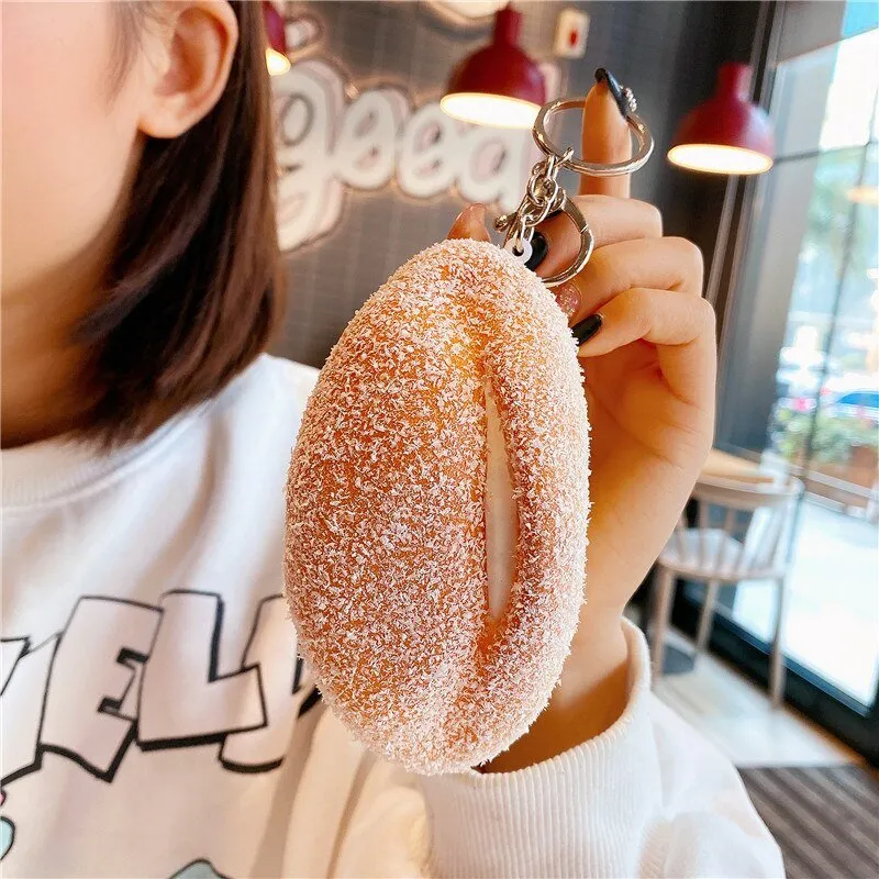 Coconut Butter Bread Silicone Keychain