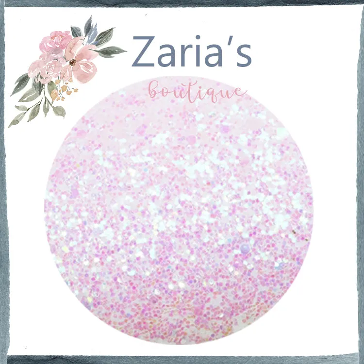 Coconut Ice ~ Medium Glitter Faux Leather Fabric Sheets