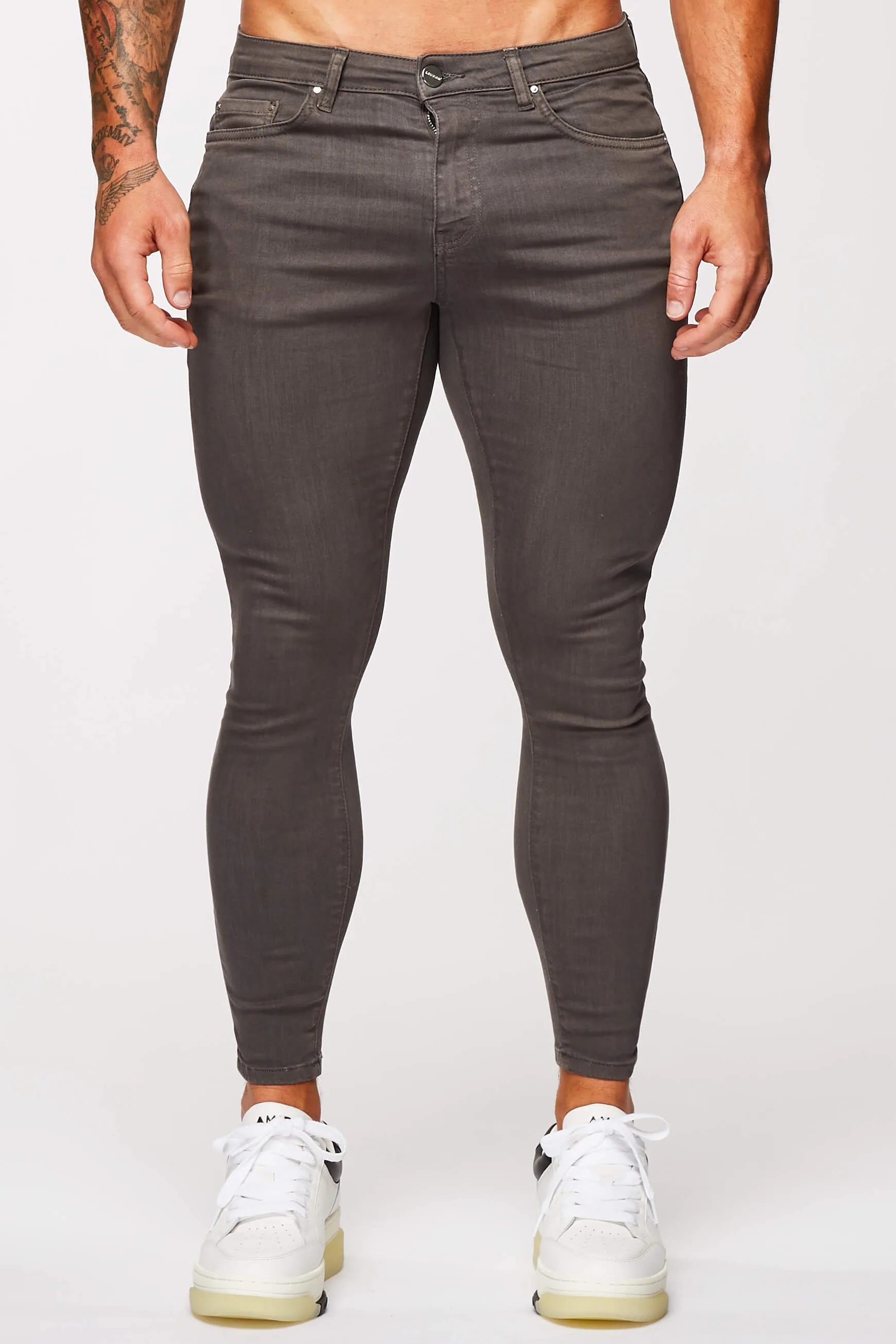 COLOURED DENIM - GREY
