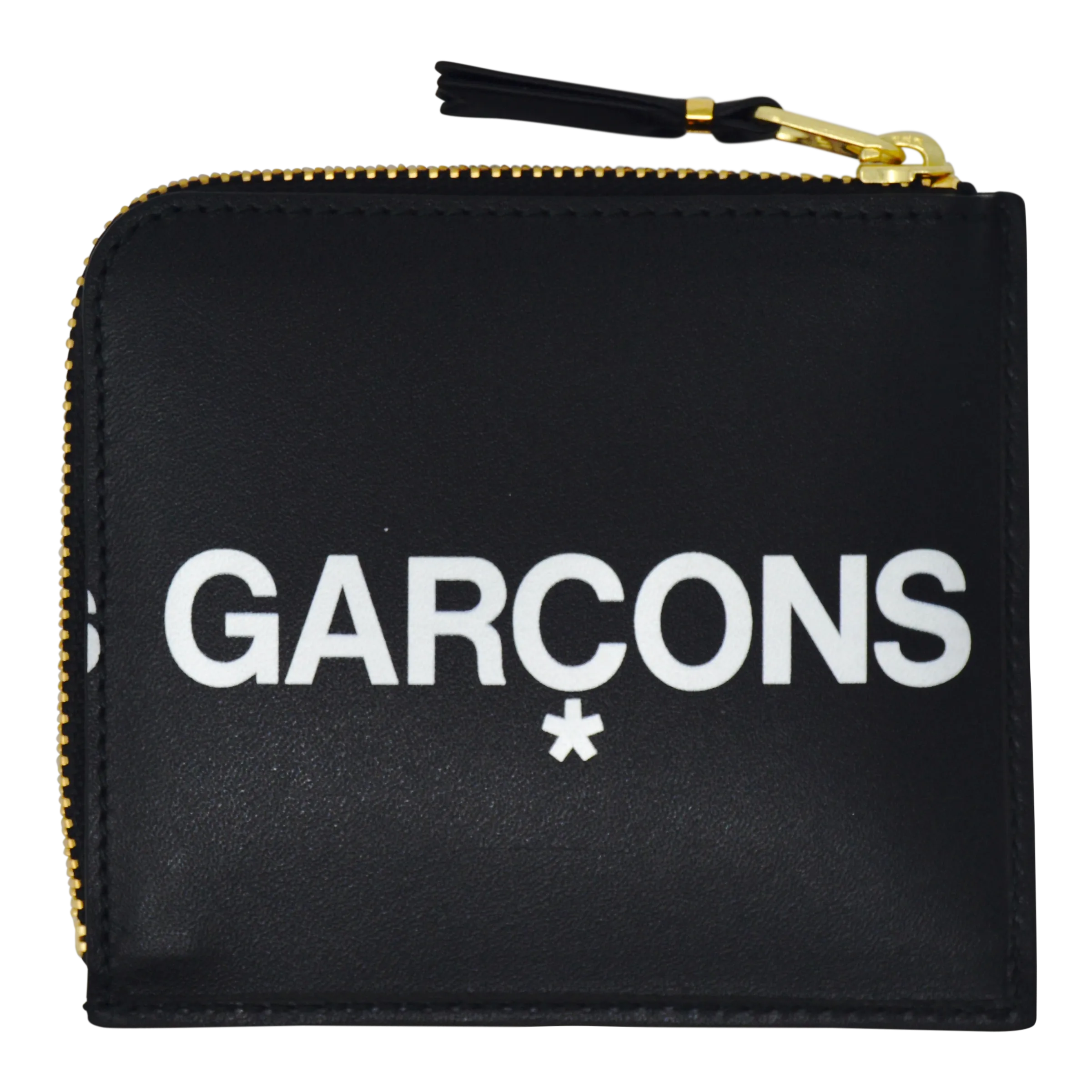 Comme des Garçons Huge Logo Half Zip Small Wallet (Black)