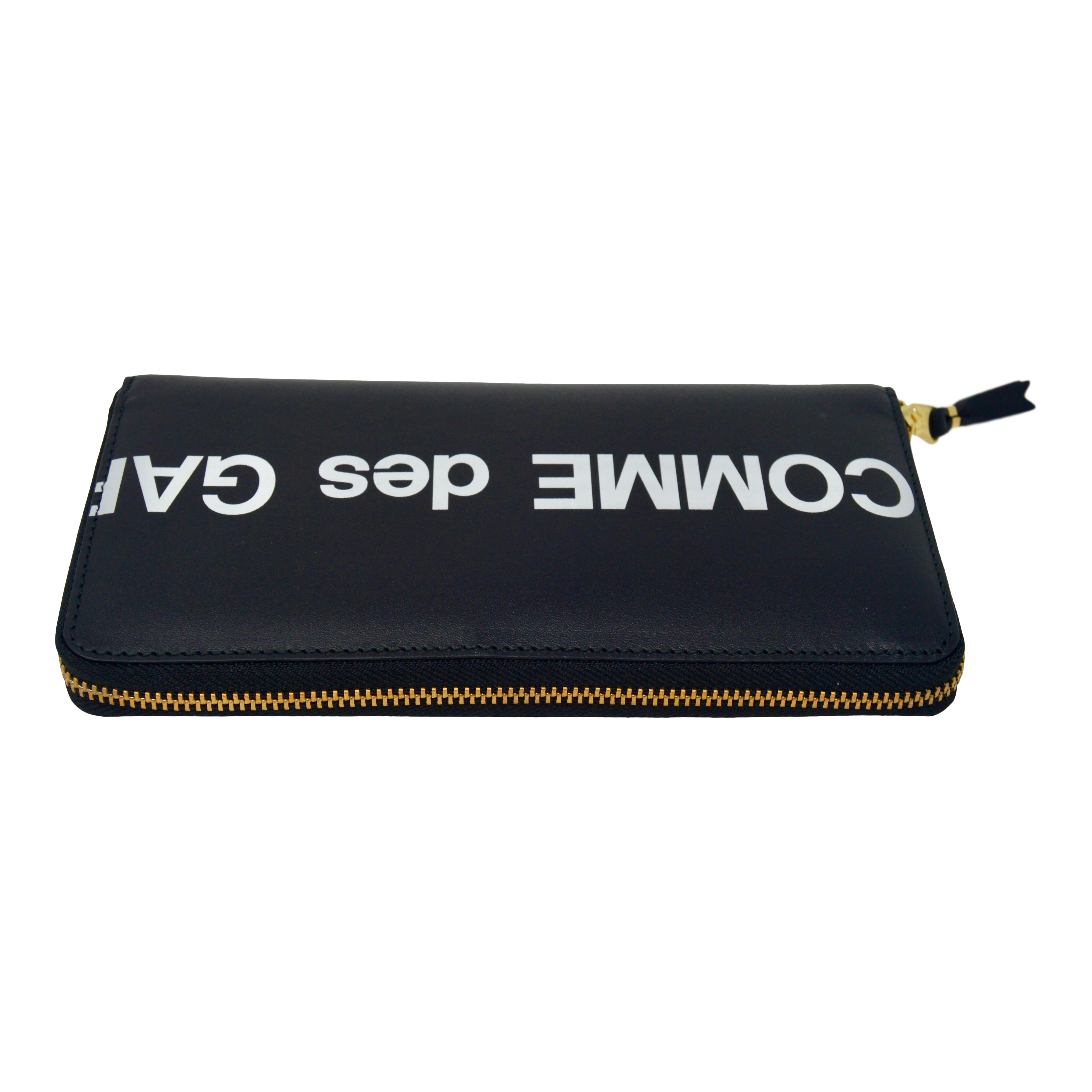 Comme des Garçons Huge Logo Zip Around Travel Wallet (Black)