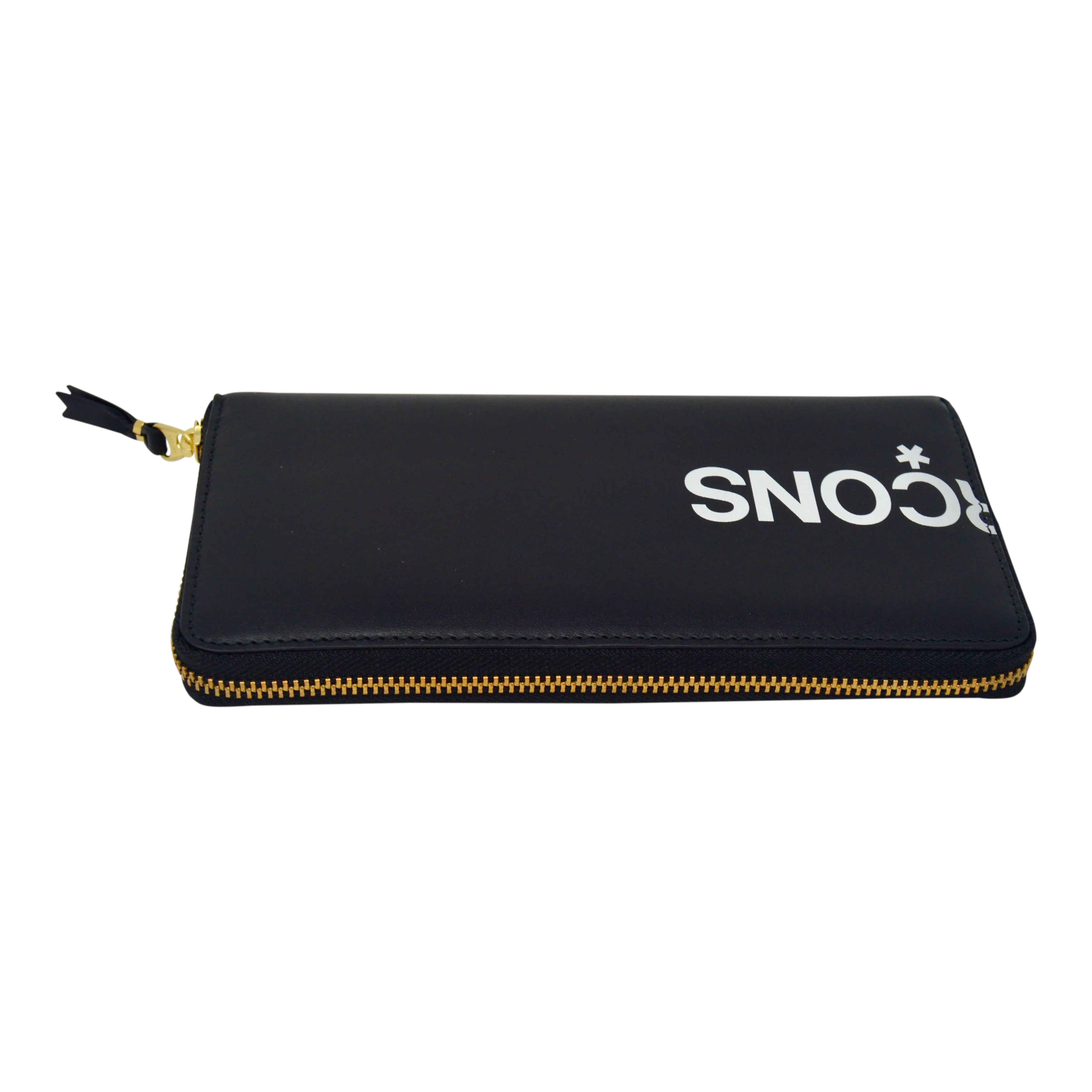 Comme des Garçons Huge Logo Zip Around Travel Wallet (Black)