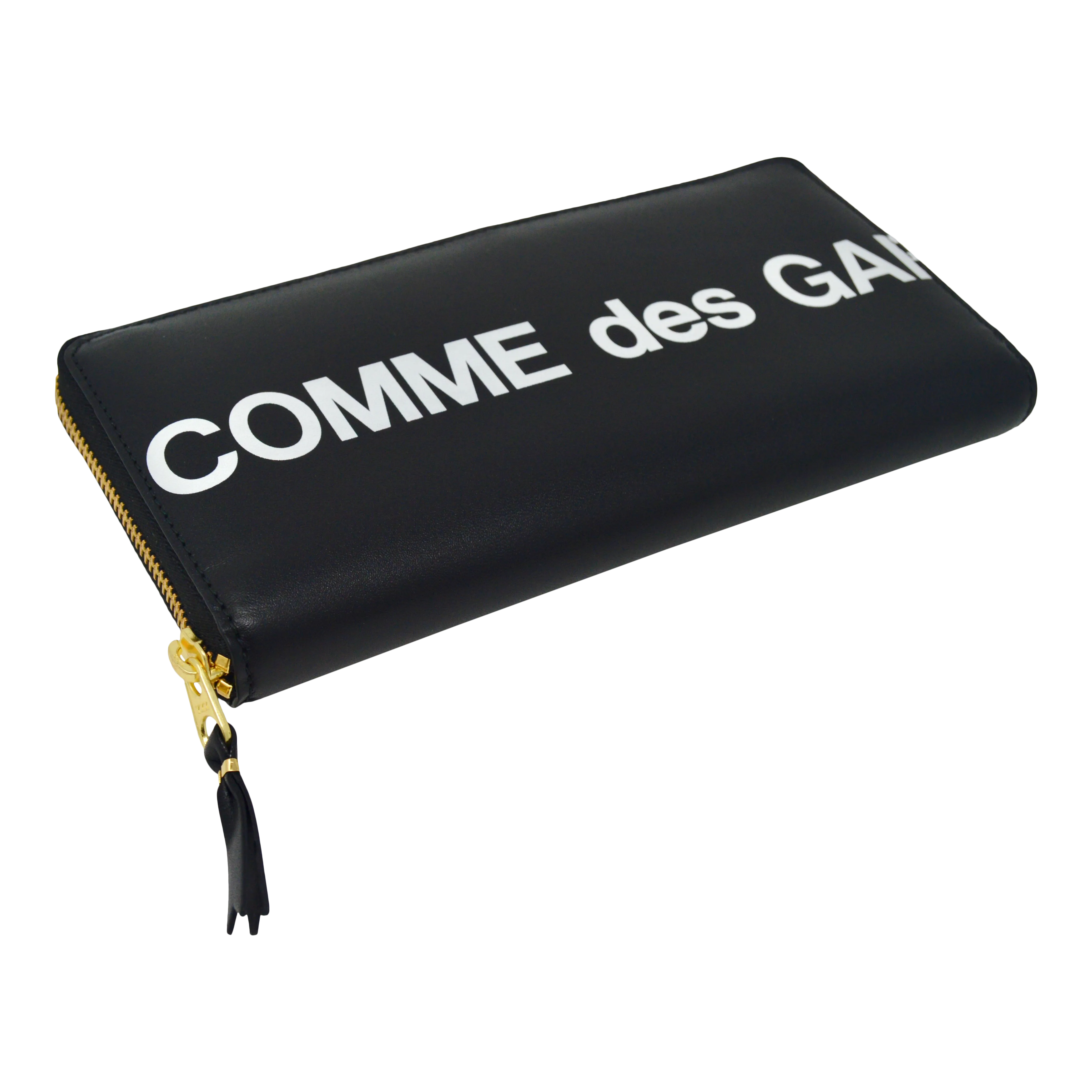 Comme des Garçons Huge Logo Zip Around Travel Wallet (Black)