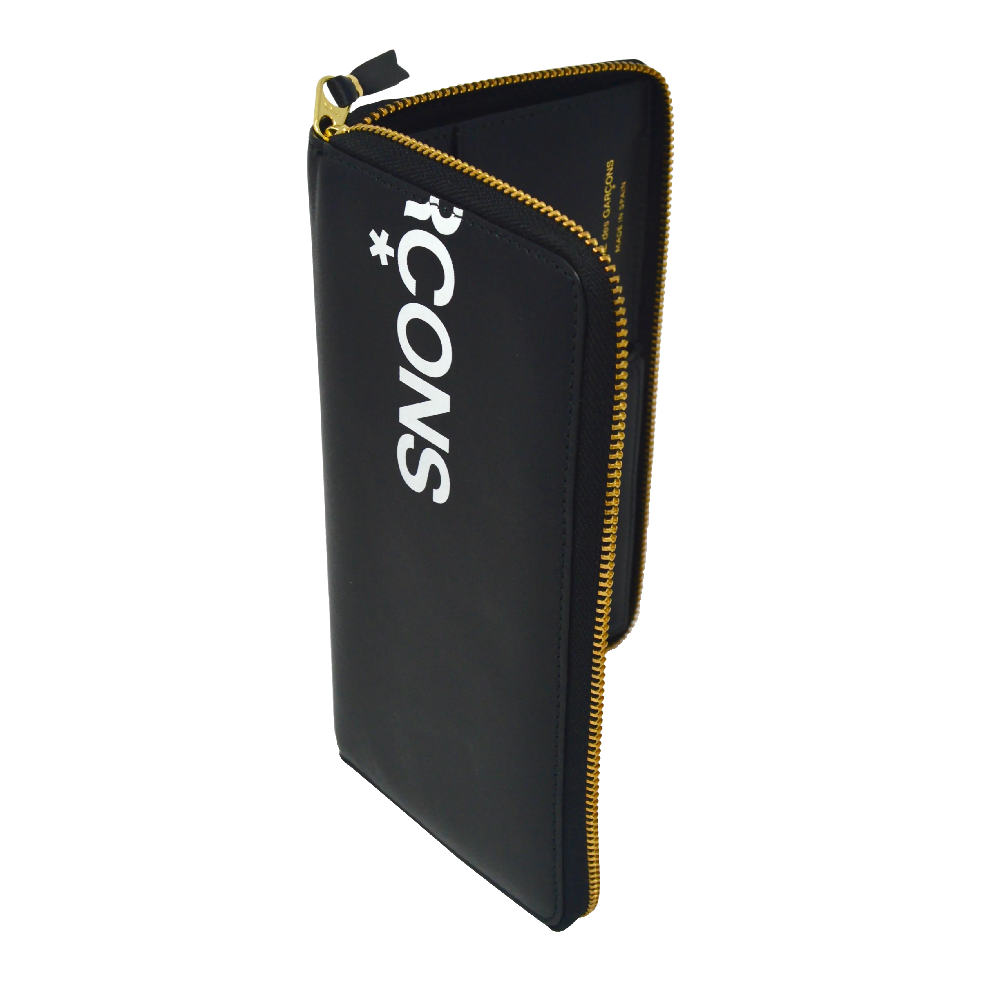 Comme des Garçons Huge Logo Zip Around Travel Wallet (Black)