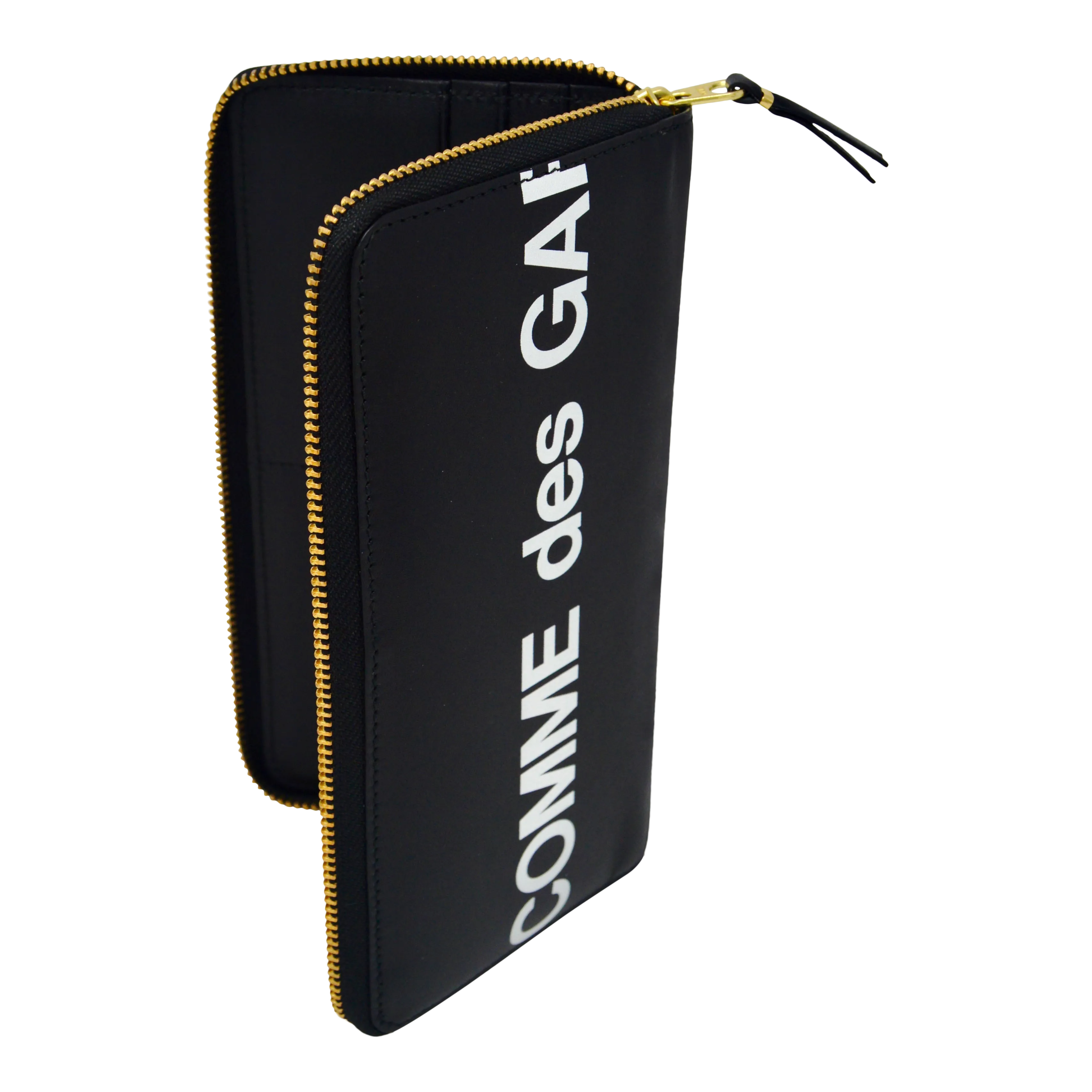 Comme des Garçons Huge Logo Zip Around Travel Wallet (Black)