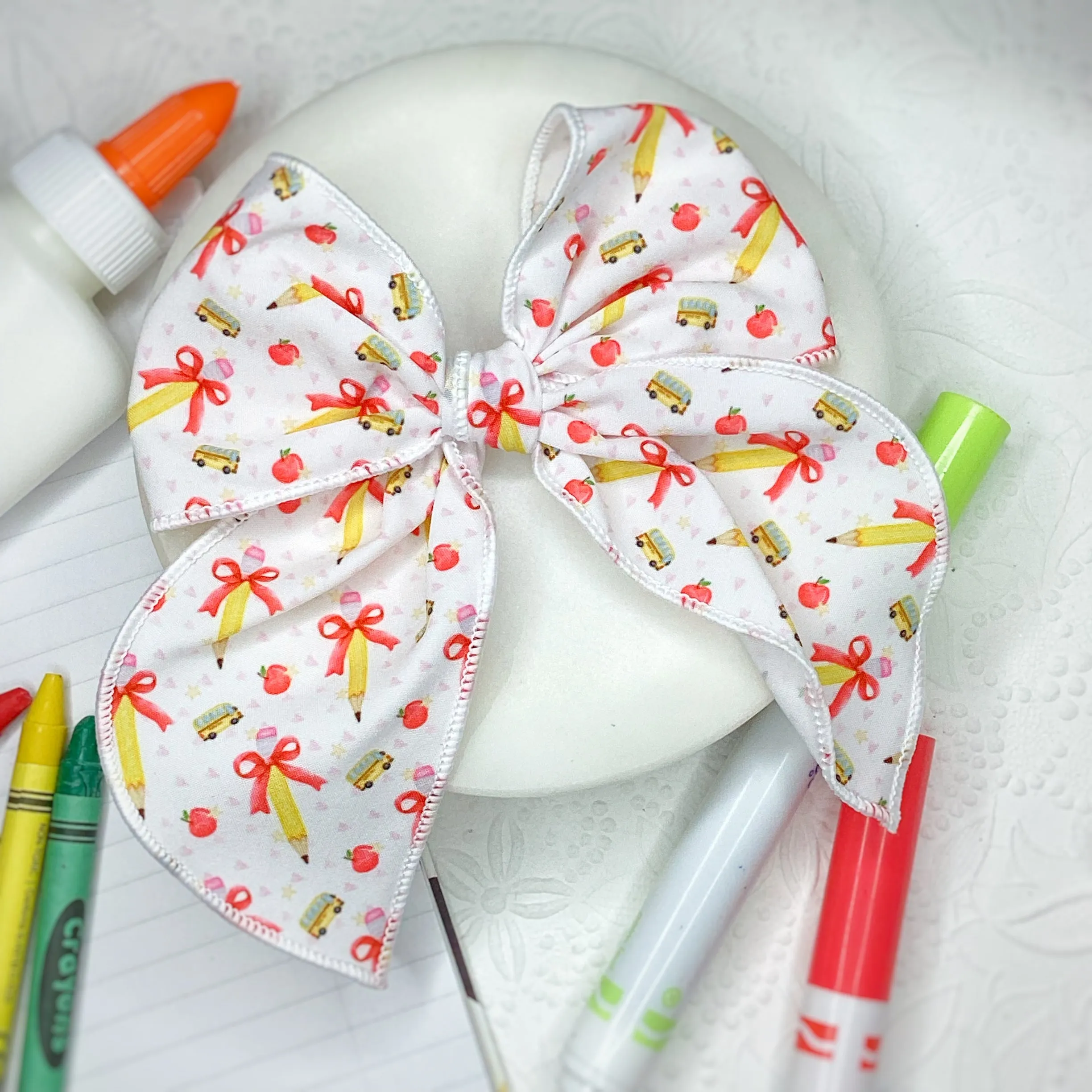 Coquette School Bow Strip and Scrunchie Collection