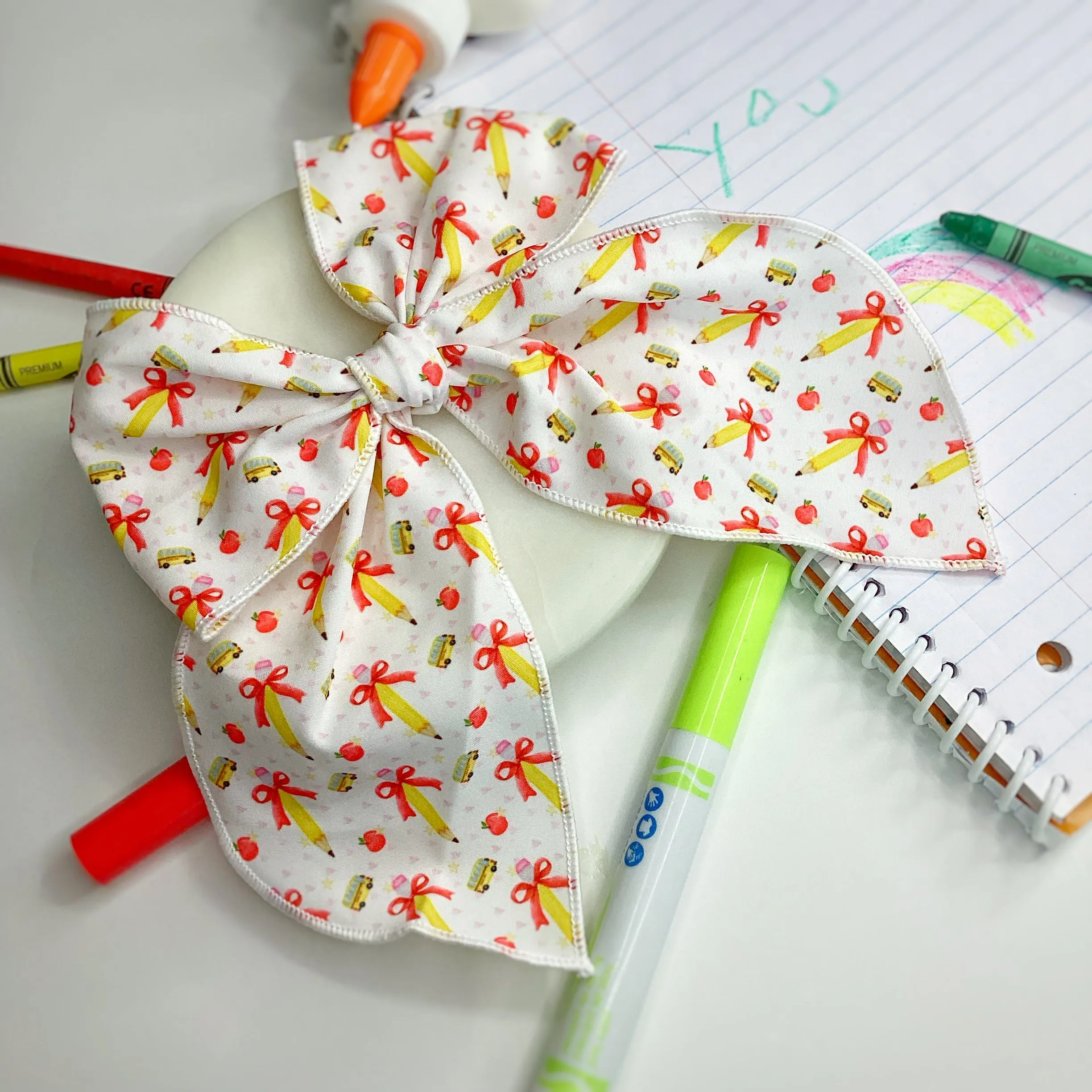 Coquette School Bow Strip and Scrunchie Collection