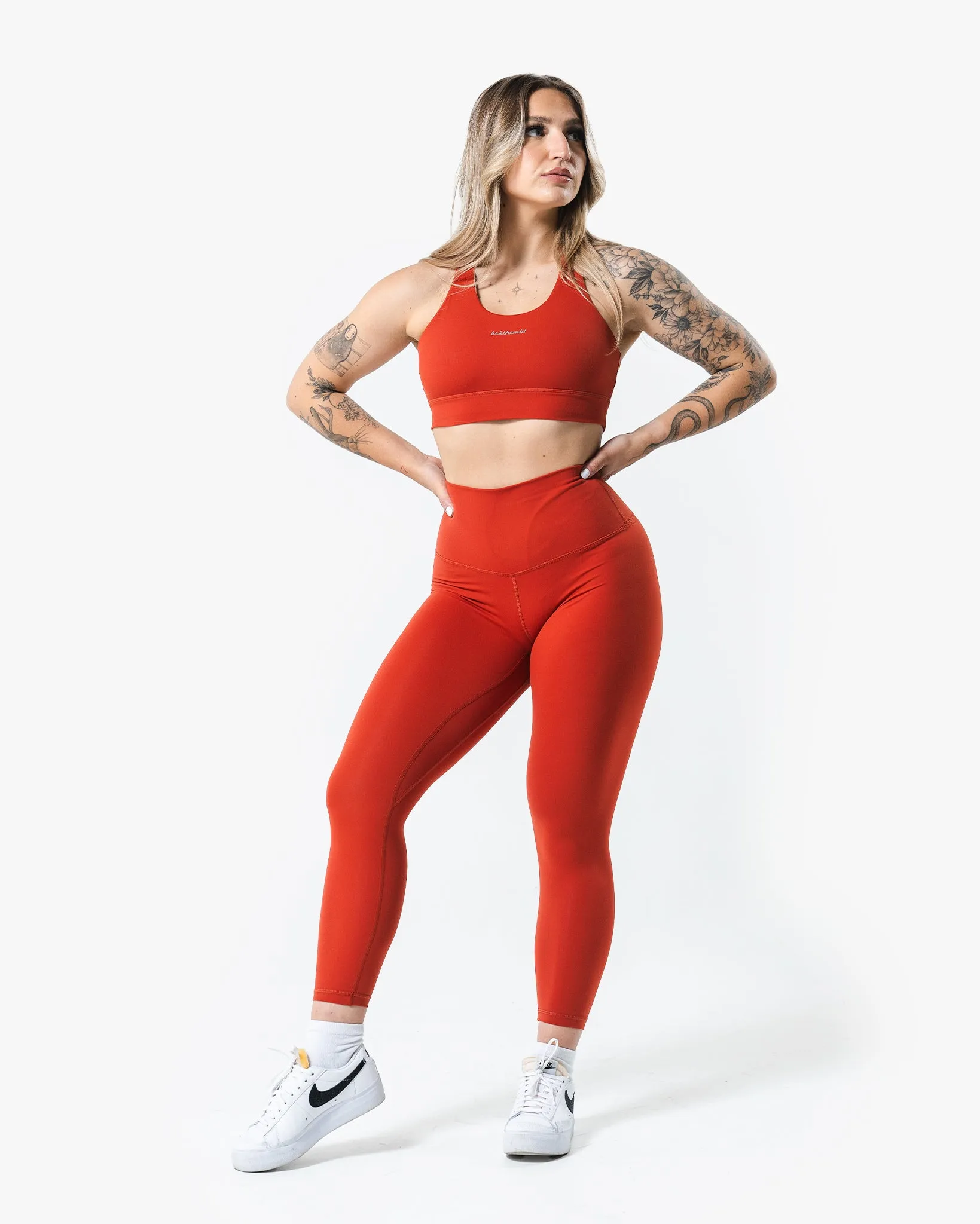 Core Script Bra - Stone Red