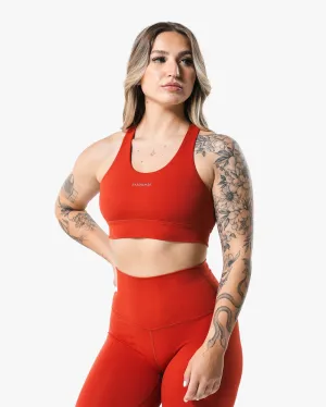Core Script Bra - Stone Red