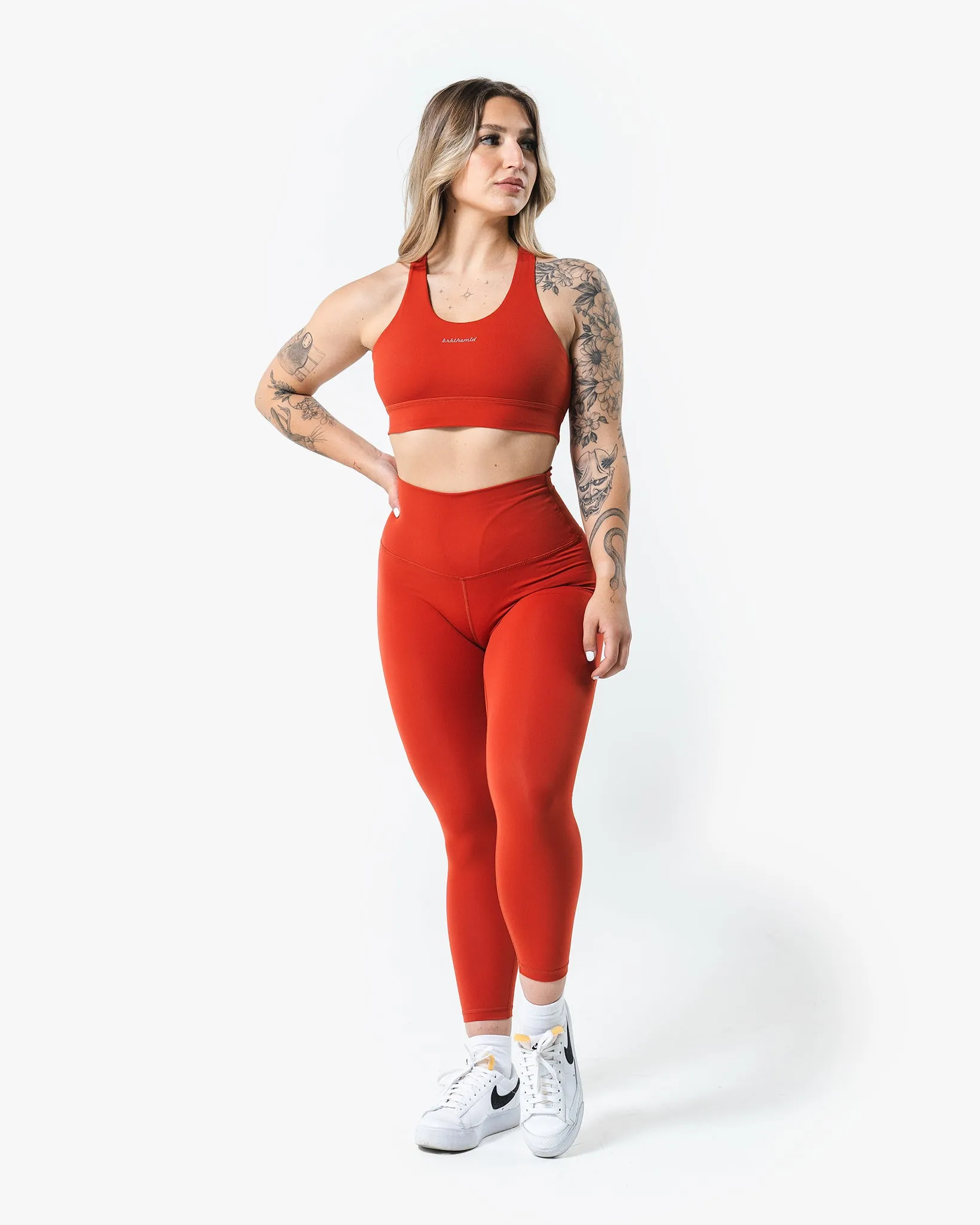 Core Script Legging - Stone Red