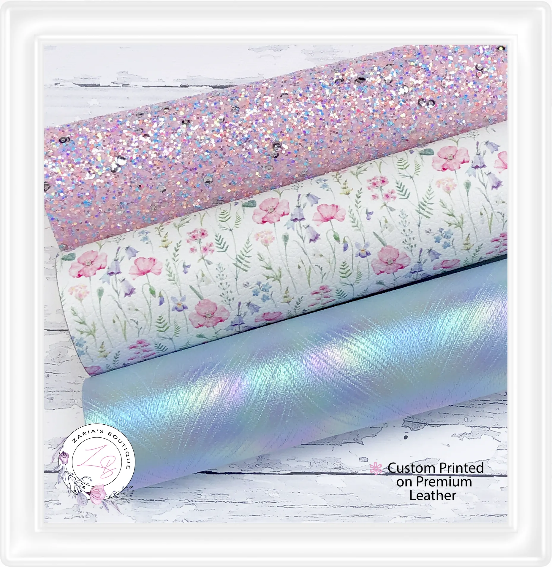 ⋅ Cottage Garden Bundle ⋅ Premium Custom Vegan Faux Leather Glitter