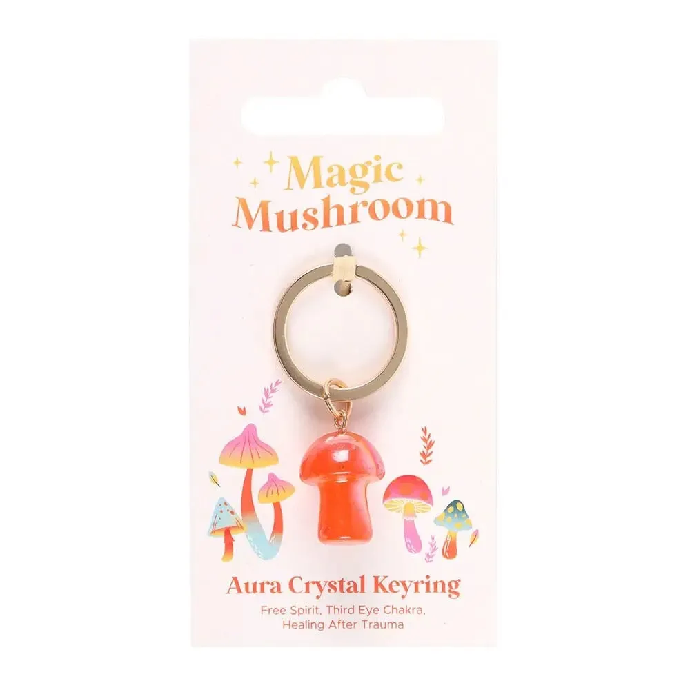 Crystal Mushroom Keychain