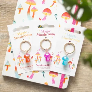 Crystal Mushroom Keychain
