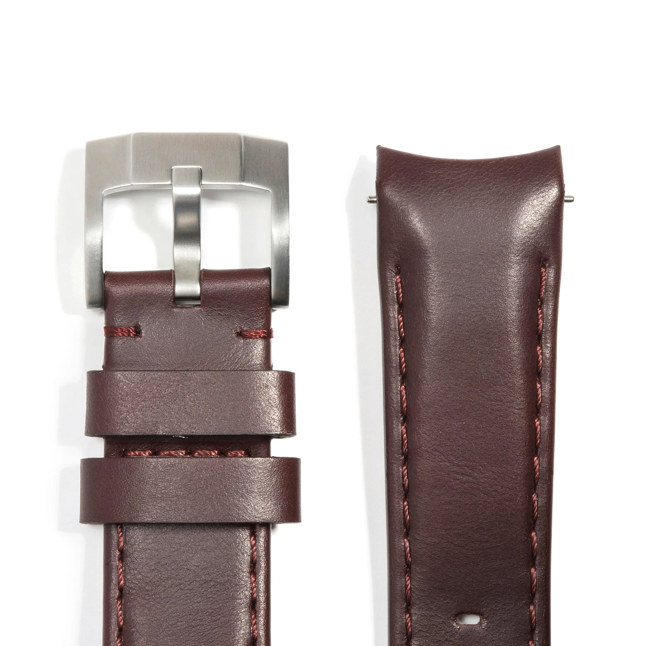 Curved End Leather Strap for Rolex Ceramic Daytona with Tang Buckle