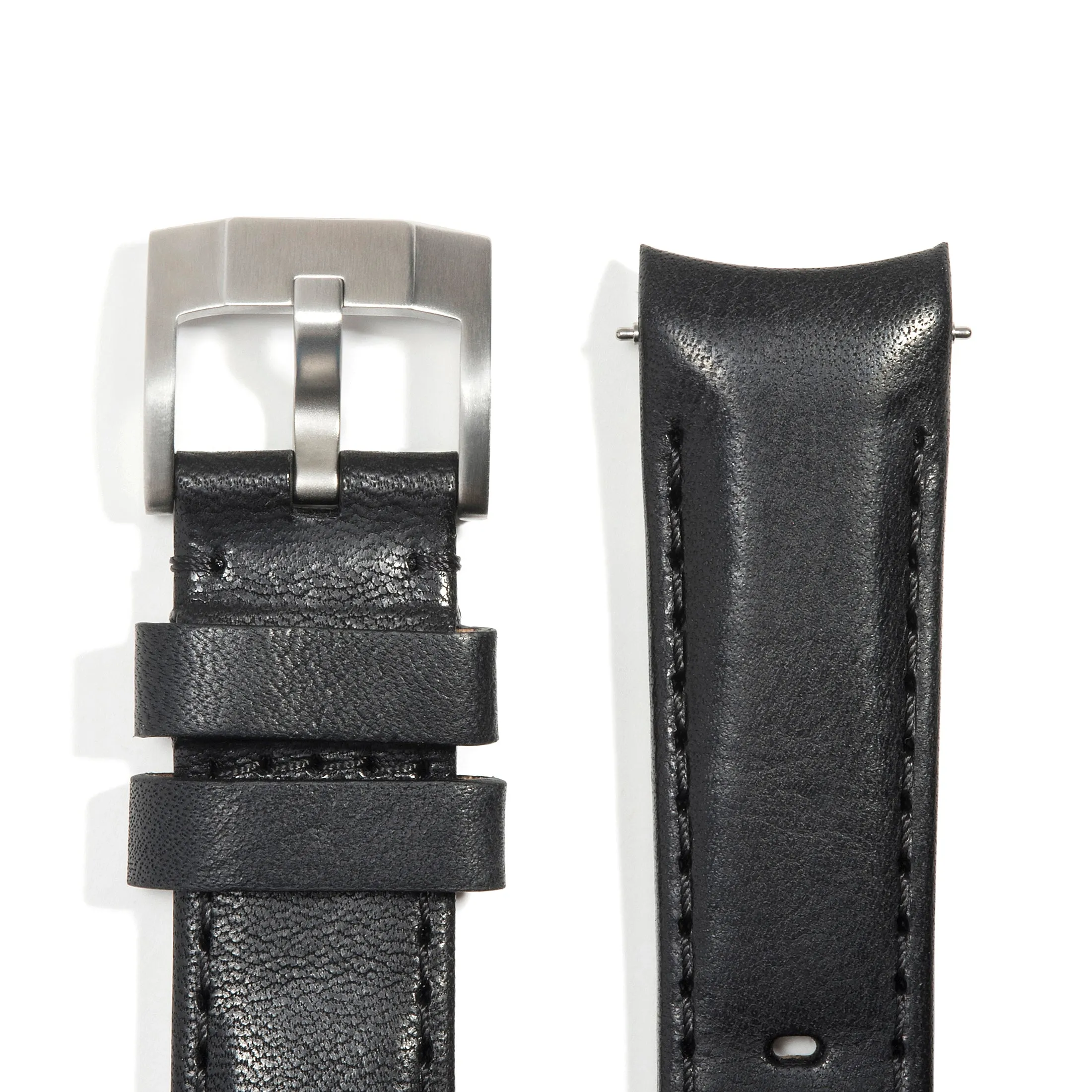 Curved End Leather Strap for Rolex Ceramic Daytona with Tang Buckle
