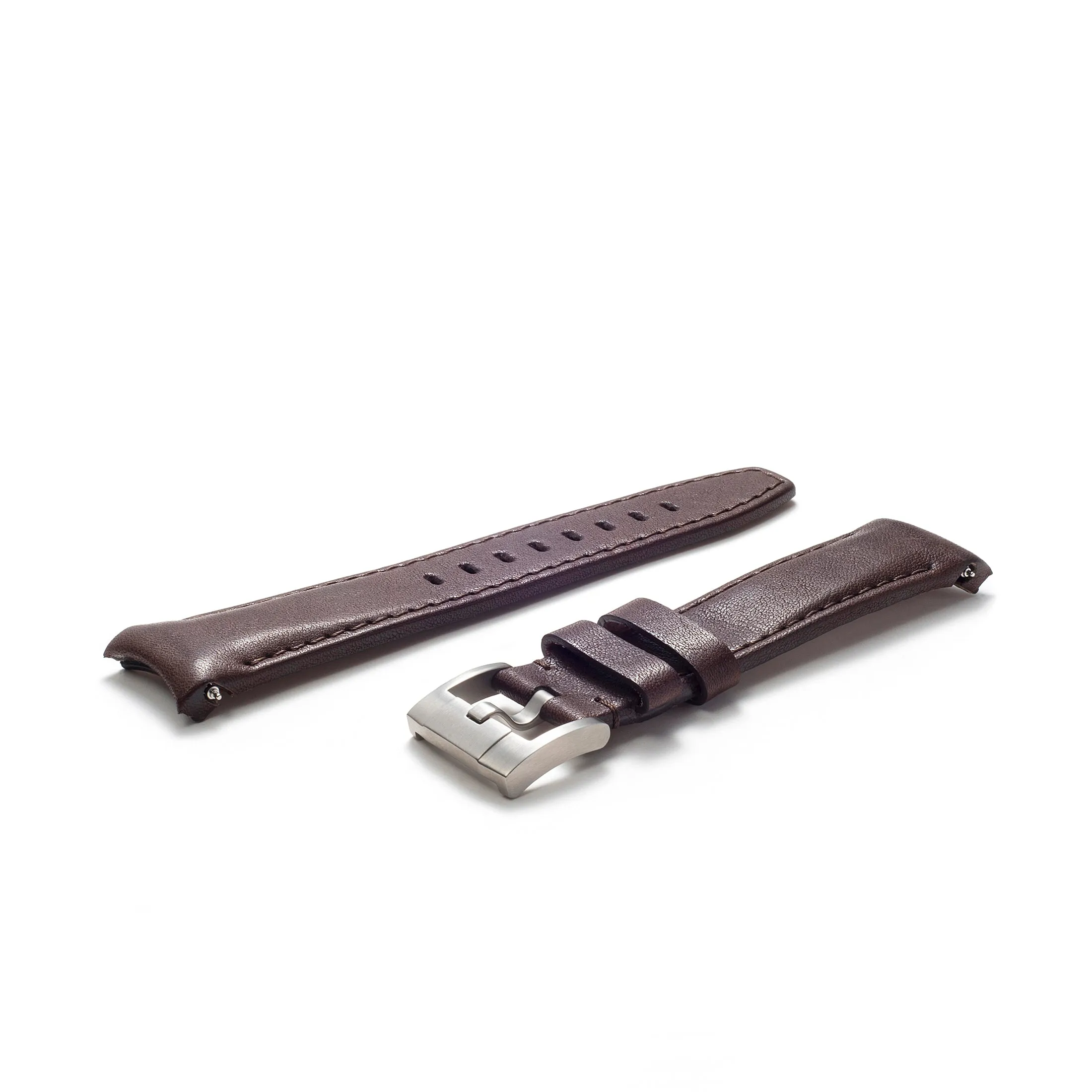 Curved End Leather Strap for Rolex Ceramic Daytona with Tang Buckle